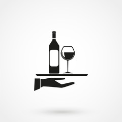 Wine icon Vector Illustration on the white background.