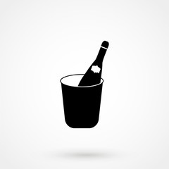 Champagne Icon Vector Illustration on the white background.