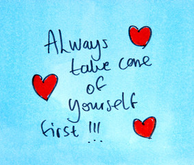 always take care of yourself first