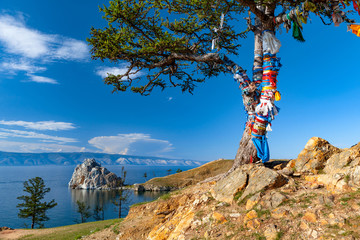 Obraz premium Lake Baikal. Olkhon island. Cape Burkhan.