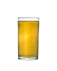 Glass of beer isolated on a white background with Clipping Path