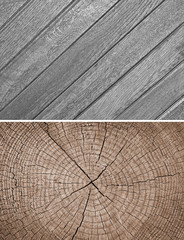 Fototapeta premium Wood texture. Lining boards wall. Wooden background. pattern. Showing growth rings. set