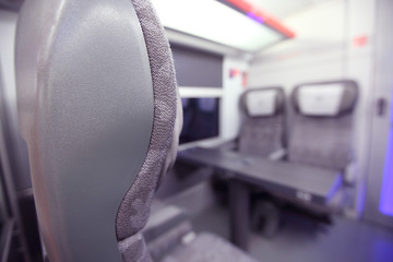 Emtpy interior of the train
