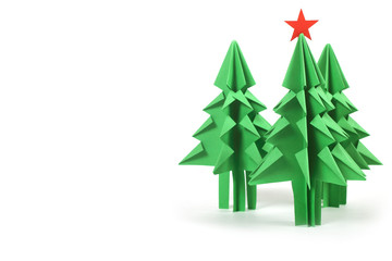 Obraz premium Origami christmas tree