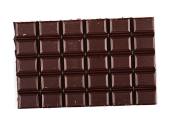 , chocolate bars isolated on white background