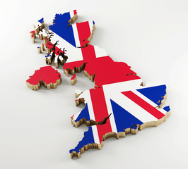 Obraz premium 3d map of Great Britain
