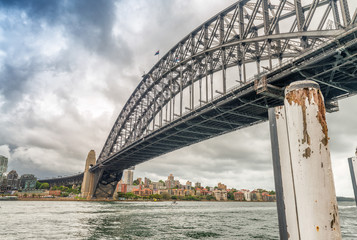 Sydney Harbour Bridge on a overcast day