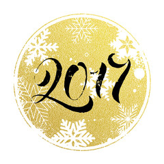 New Year ornament decoration background gold text