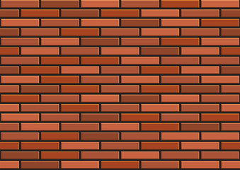 Obraz premium Red bricks seamless texture - vector illustration
