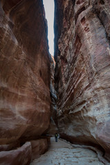The Siq passageway to the Treasury of Indiana Jones fame, Petra, Jordan