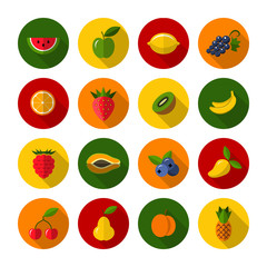 Fruits and berries icons