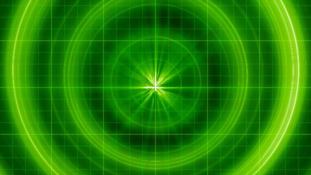Radar like green abstract background animation 