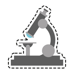 Microscope icon. Science laboratory chemistry and research theme. Isolated design. Vector illustration