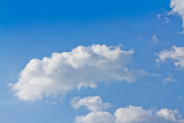Fototapeta premium white cloud with clear blue sky background