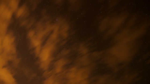 Stars and clouds timelapse at night time