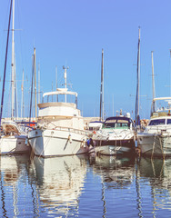 Sea bay with yachts.  yachts at sea port