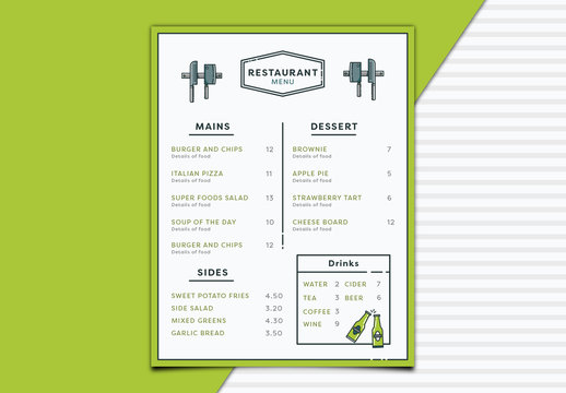 Minimalist Restaurant Menu 1