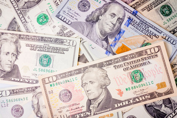 Obraz na płótnie Canvas money background. USD Dollar. money american dollar bills