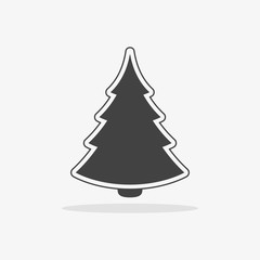 Christmas tree Icon flat vector