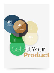 Circle business brochure template with options