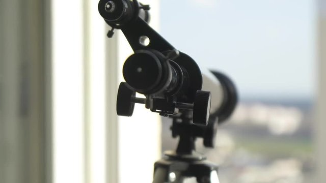 Telescope in the Window, Home Surveillance, Small Depth of Field