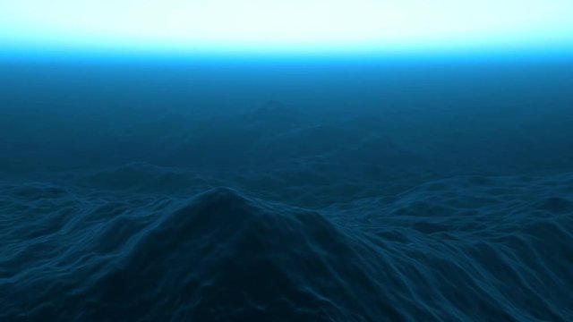 Stormy ocean cg animation