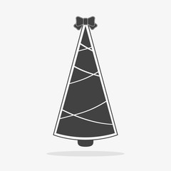 Christmas tree Icon flat vector