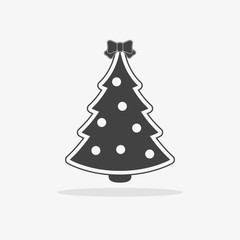 Christmas tree Icon flat vector