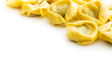 Italian traditional tortellini pasta.