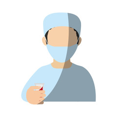 Doctor icon. Medical health care hospital and emergency theme. Isolated design. Vector illustration