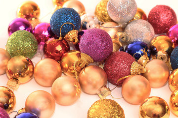 Colorful collection of Christmas Balls useful as a background pattern