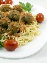 Spaghetti with meatballs