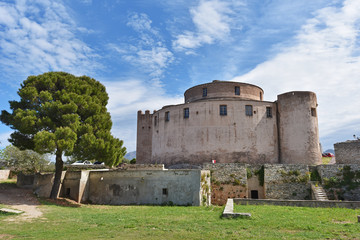 Fototapeta na wymiar Genoise citadel in the Corsican towns Saint-Florent