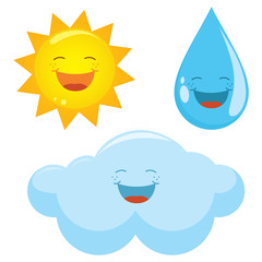 Vector Illustration Of Weather Icons
