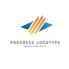 Fototapeta premium Logo design progress vector template