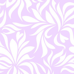 .Seamless pattern with white tracery on a lilac background