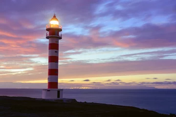 Wallpaper murals Lighthouse Sunset view of the lighthouse of Sardina on the island of Gran C