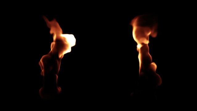 Realistic cg flames 3d animation