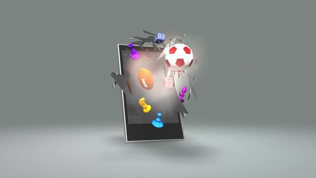 Colorful objects breaking smart phone's screen