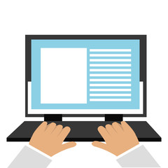 laptop computer isolated icon vector illustration design