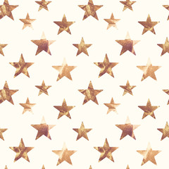 Seamless pattern with watercolor stars.