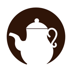 delicious coffee teapot drink vector illustration design