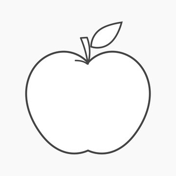 Apple outline shape vector