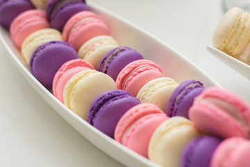 Small cakes with different stuffing.Tasty dessert 