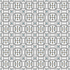 Abstract thin line geometric trendy seamless vector pattern