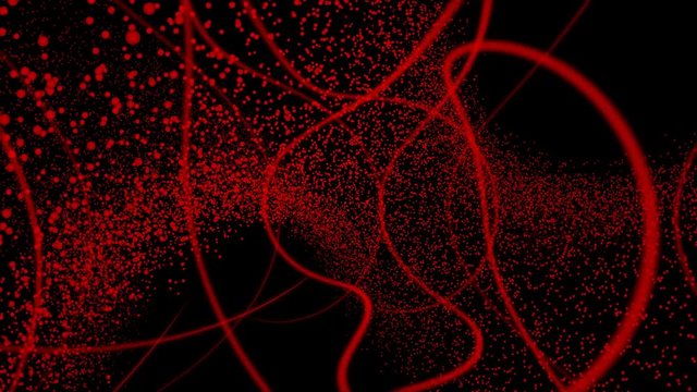 Abstract particles slowly rotating