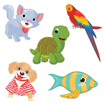 Vector Illustration Of Cartoon Animals