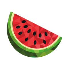 fresh fruit low poly style vector illustration design