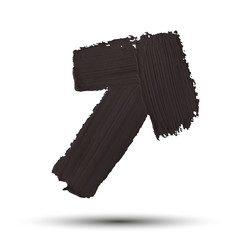 Hand painted watercolor arrow. Vector illustration.