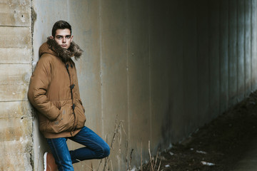 Obraz premium young in winter